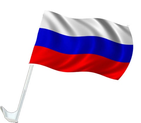 Флаг Российский триколор на машину