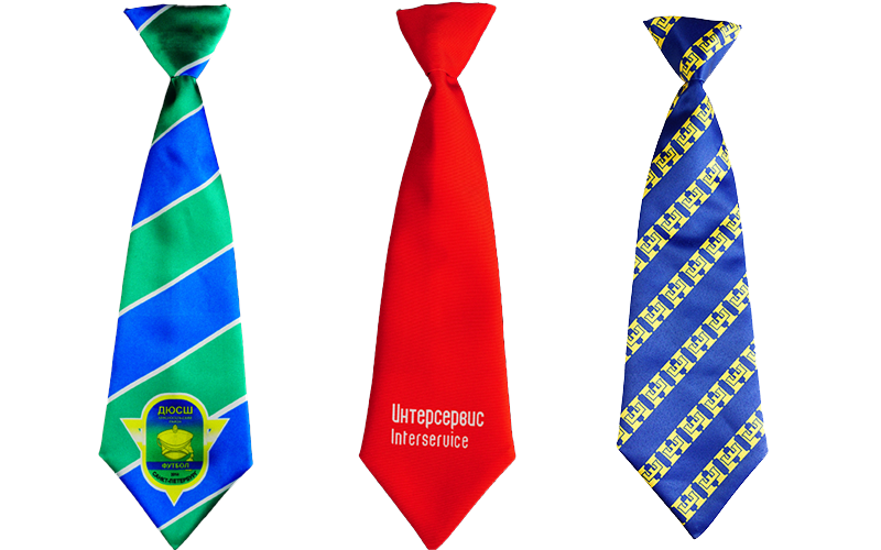 Образцы дизайнов галстуков Классика на резинке, изготовленных на заказ
