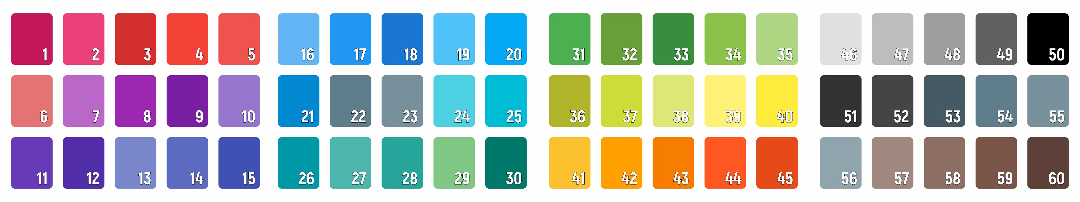 Цветовая шкала тканей для изготовления фартуков