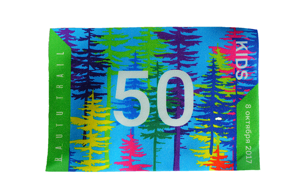 Спортивный номер Мини 15х25 см. с полноцветной печатью
