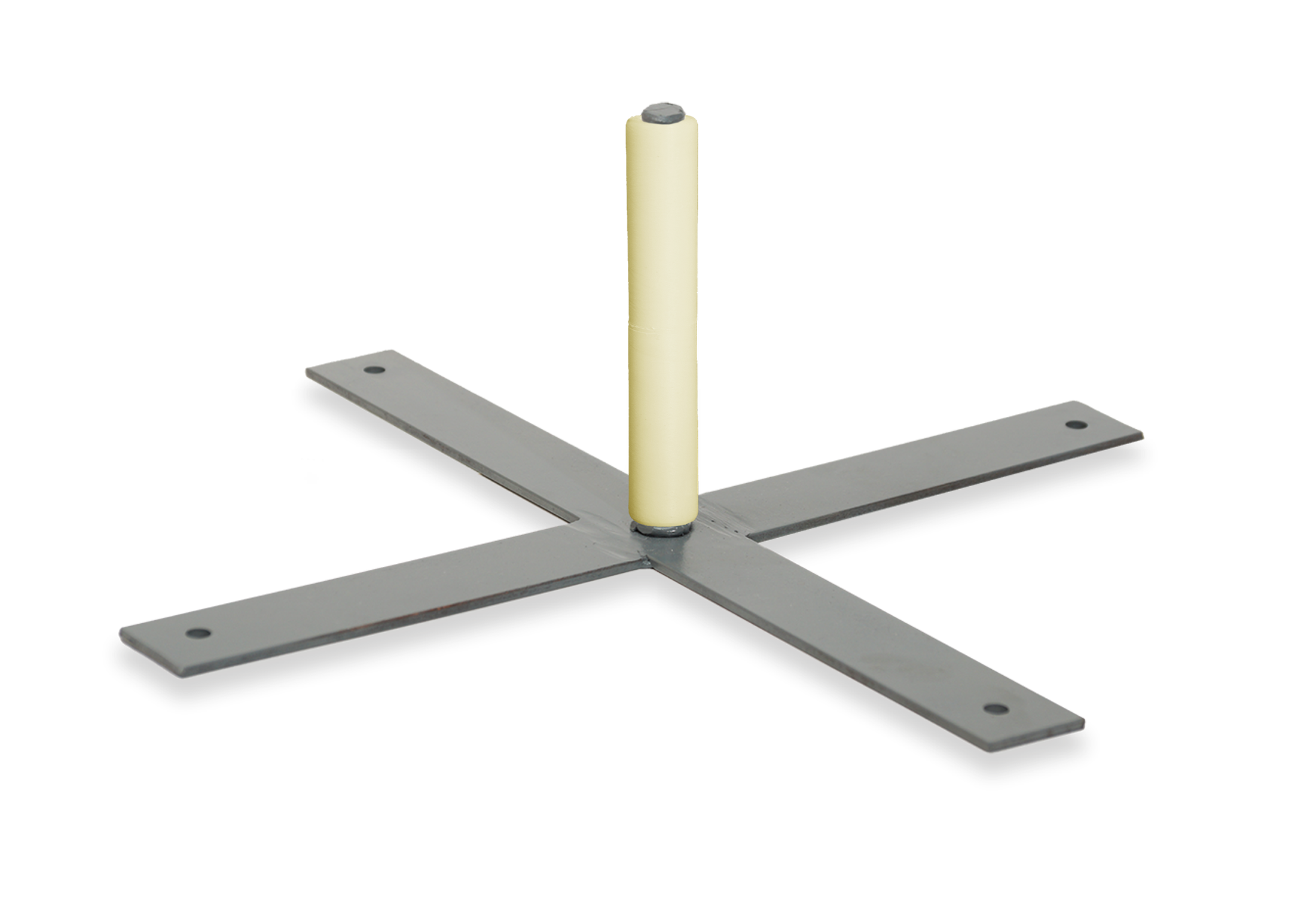 Мобильное основание Крест стальное: 40х40 см. для установки рекламных флагов с флагштоком, диаметром 30 мм.