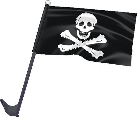 Пиратский флаг на машину 