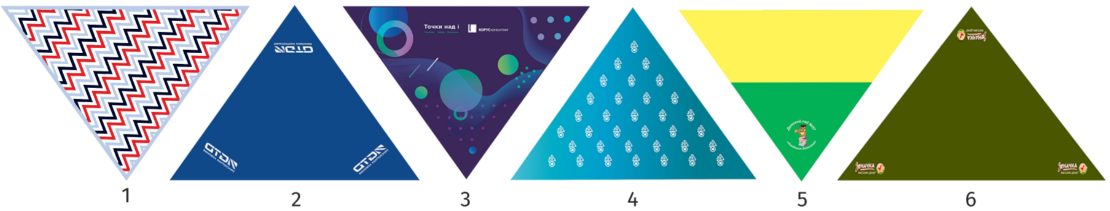Примеры дизайнов косынок с логотипом