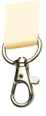 Карабин на ленту для бейджа Классик серебристый