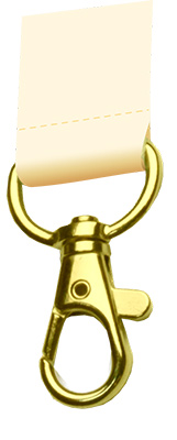 Карабин на ленту для бейджа Классик золотой