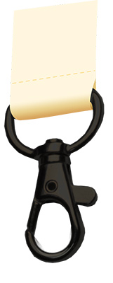 Карабин на ленту для бейджа Классик чёрный