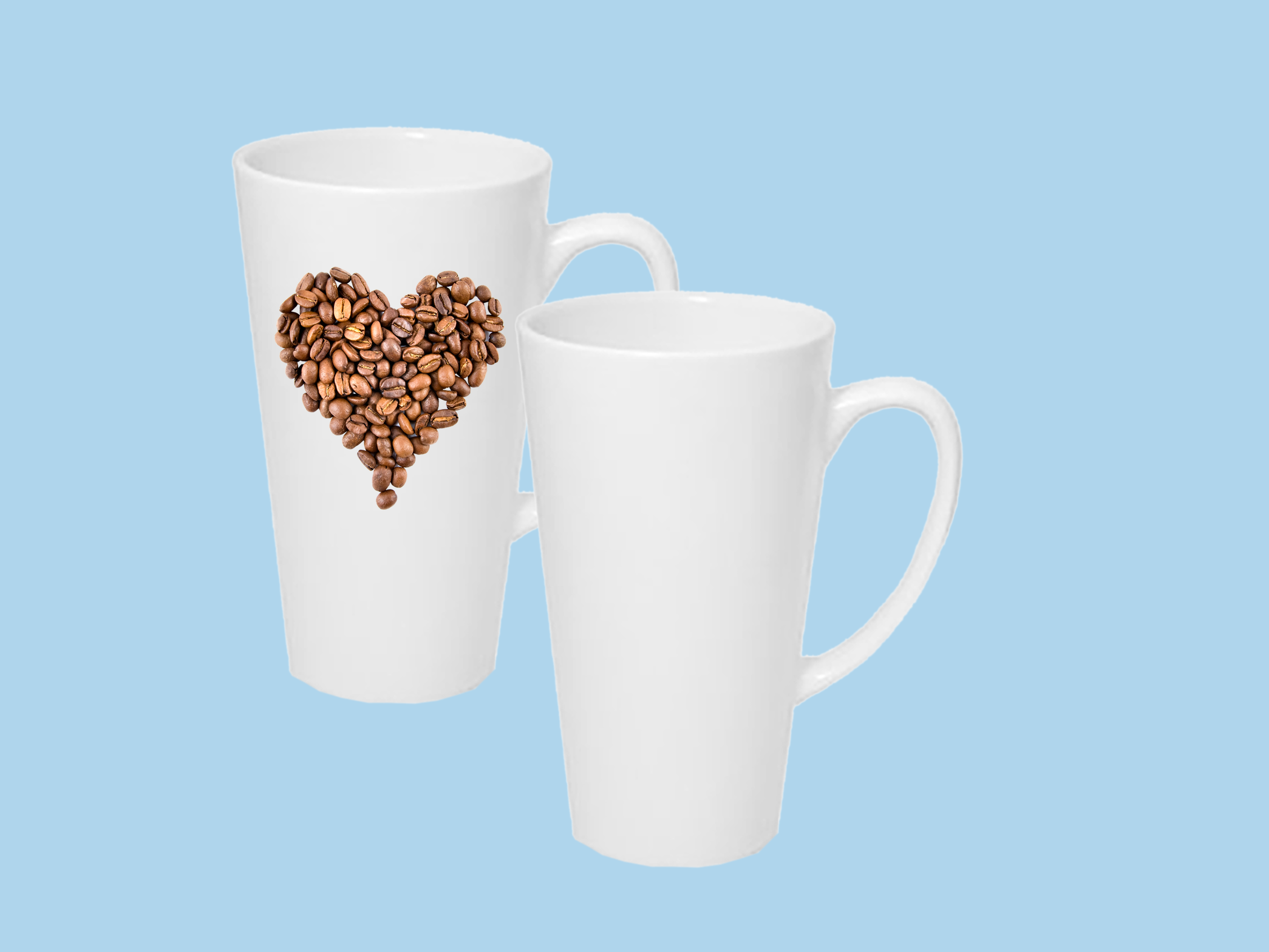 Конусная кружка Высокая под печать своих надписей и фото.