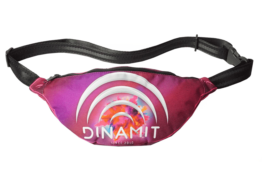 Поясная сумка в фиолетово-розовых тонах с эмблемой клуба