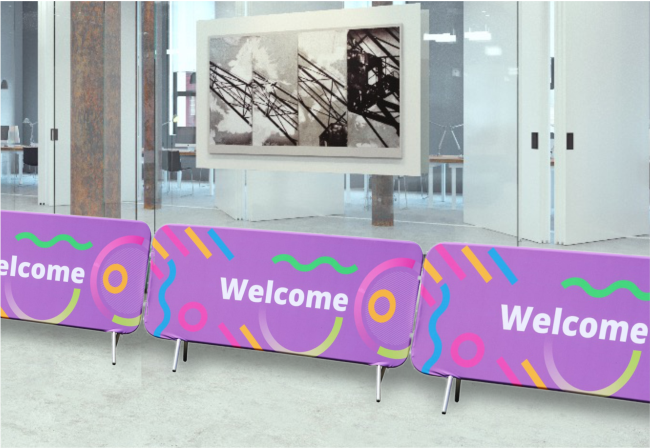 Чехол на фан барьер из ткани Сатен 180.