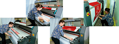 Оператор каландрового термопресса за работой