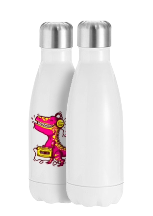 Бутылка для воды 350 мл. белого цвета, с нанесением логотипа