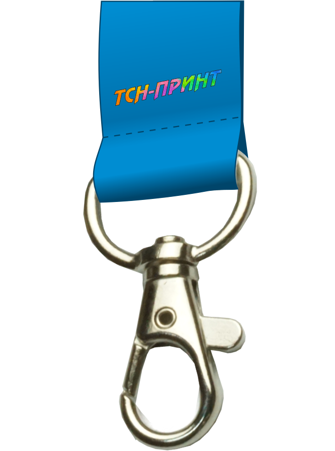 Крепления бейджа к ленте на карабин Классик.