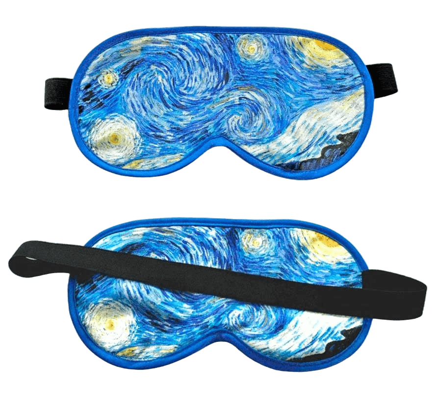 Маска для сна «Комфорт стандарт» с печатью логотипа на фоне принта с орнаментом