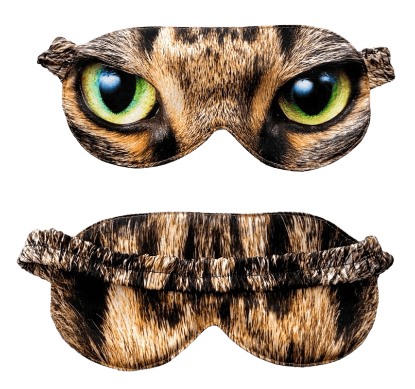 Маска для сна «Комфорт софт» с печатью логотипа на фоне принта с глазами орла