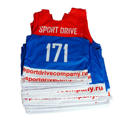 Стартовые майки с номером и названием соревнований