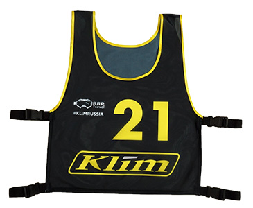 Черный стартовый номер 21 с регулируемыми завязками и желтым логотипом