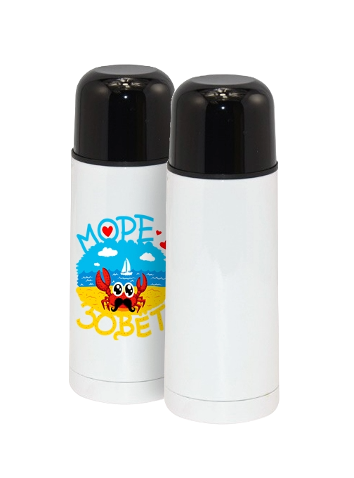 Термос 350 мл. белого цвета с нанесением логотипа