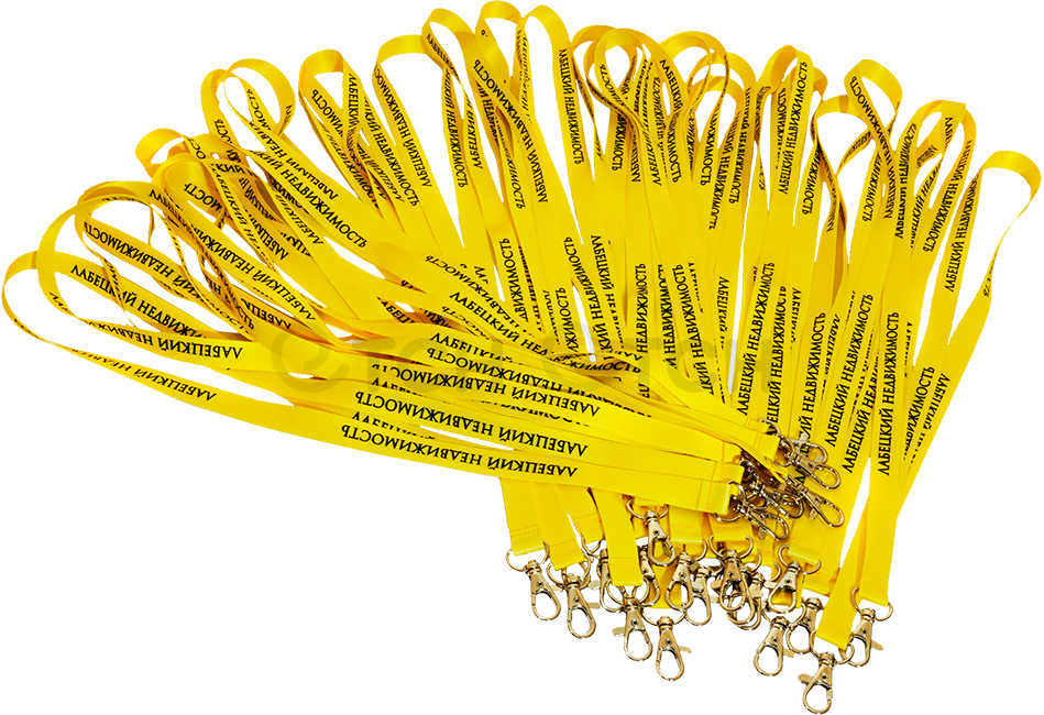 Лента для бейджей 15 мм. с двухсторонним нанесением логотипа