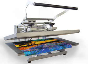 Плоский, ручной термо пресс для сублимационной печати по ткани