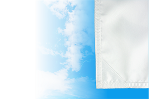 Усиленный угол на цветном флаге.