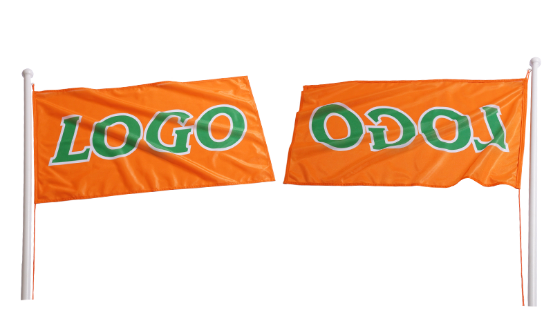 Пример флага со сквозной двухсторонней печатью