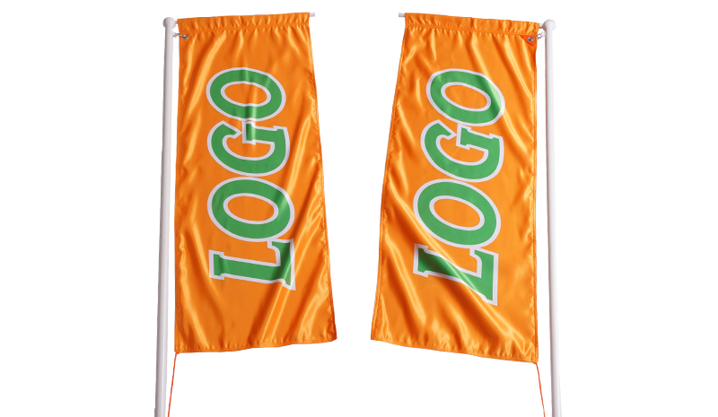 Пример двухстороннего флага сшитого из двух слоев ткани