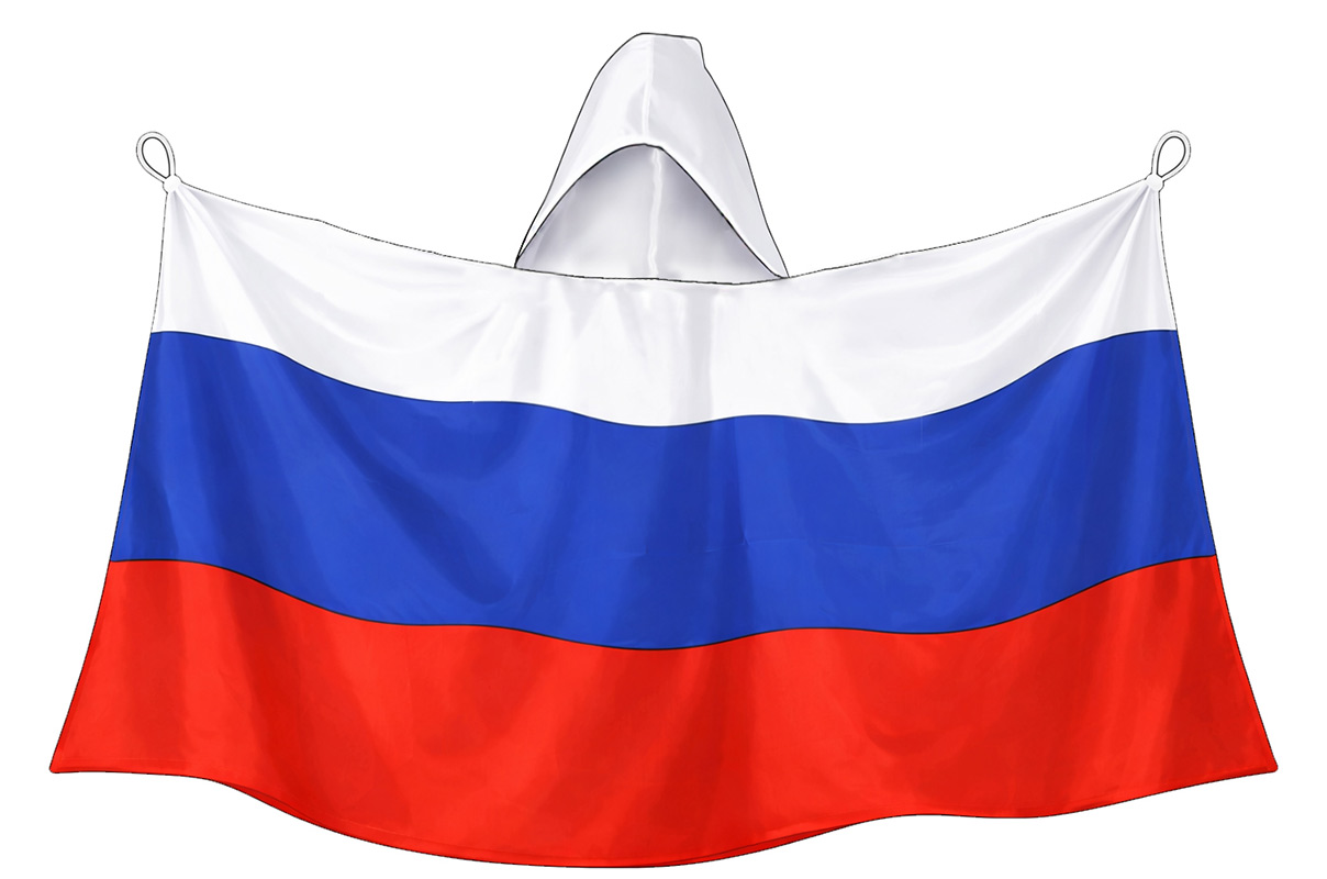 Накидка-флаг с капюшоном