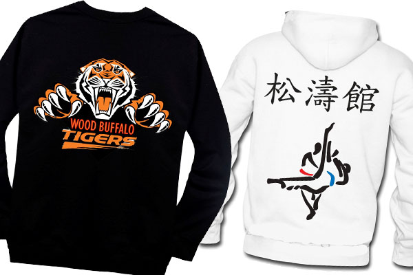 Толстовки с термотрансферным нанесением логотипов и рисунков