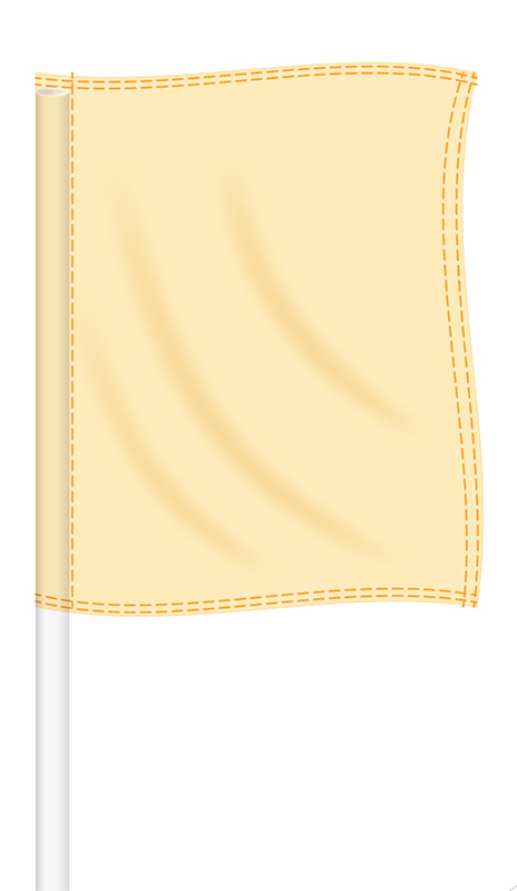 Схема флага с карманом для древка с левой стороны