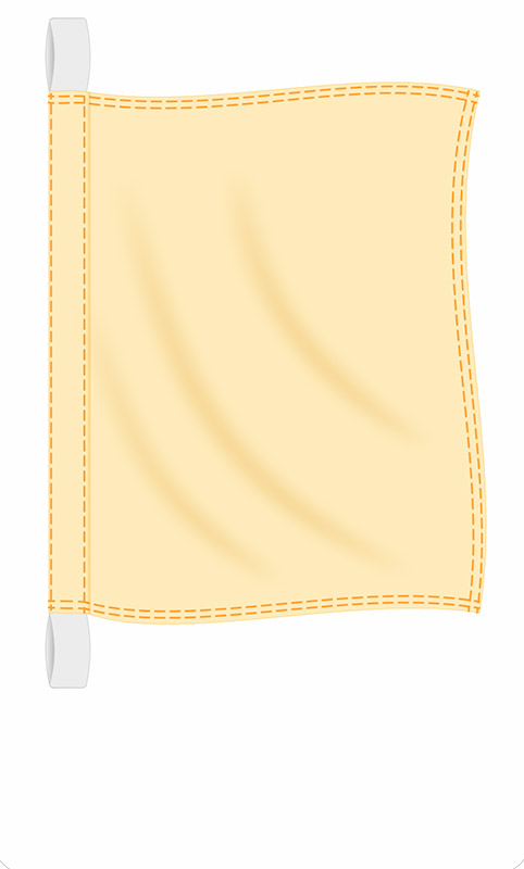 Схема флага с петлями на верхнем и нижнем левом углу