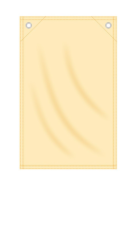 Схема флага с двумя металлическими люверсами на верхних углах