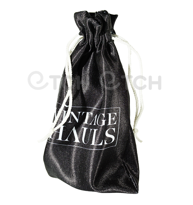 Мешочек с логотипом из материала атлас фактурный