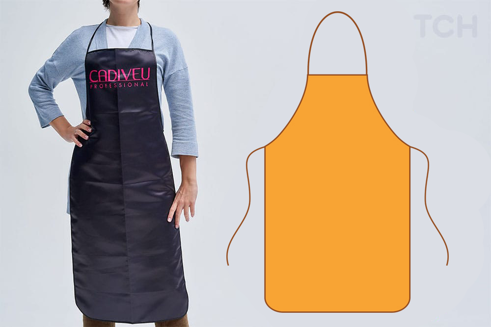 Фартук Стандарт лонг на заказ с логотипом, вышивкой.