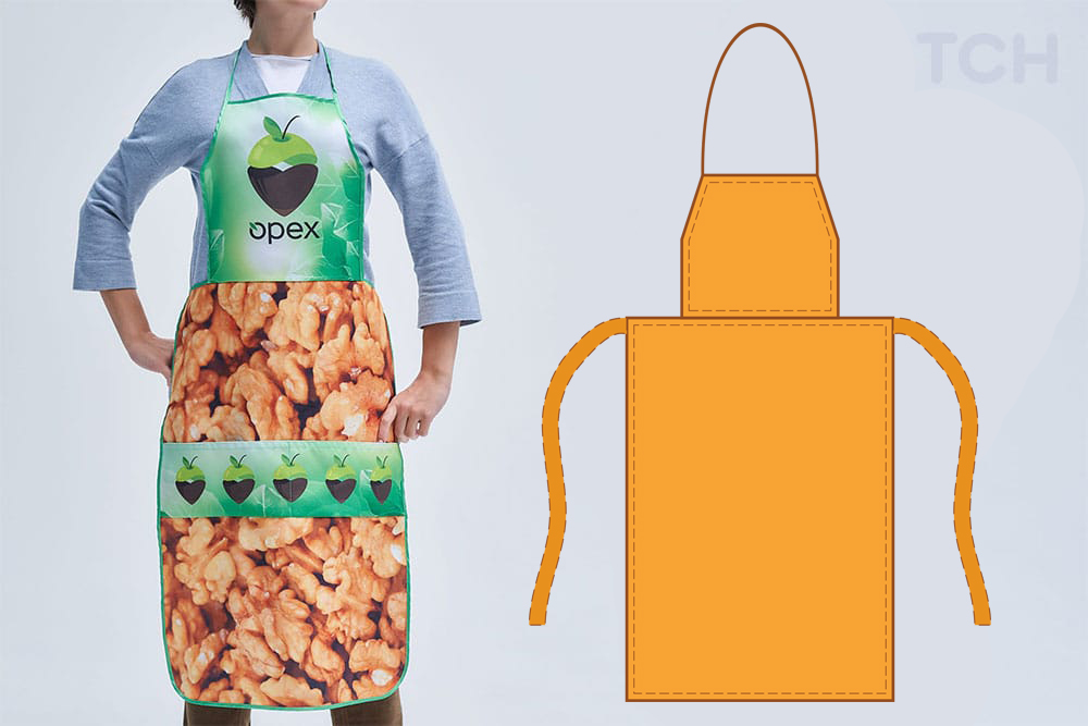 Фартук Стандарт на заказ с нанесением фото по всему крою.