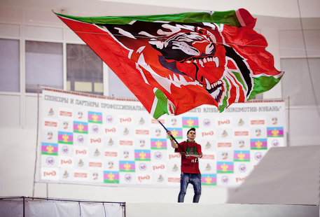 Флаге болельщика с карманом под древко