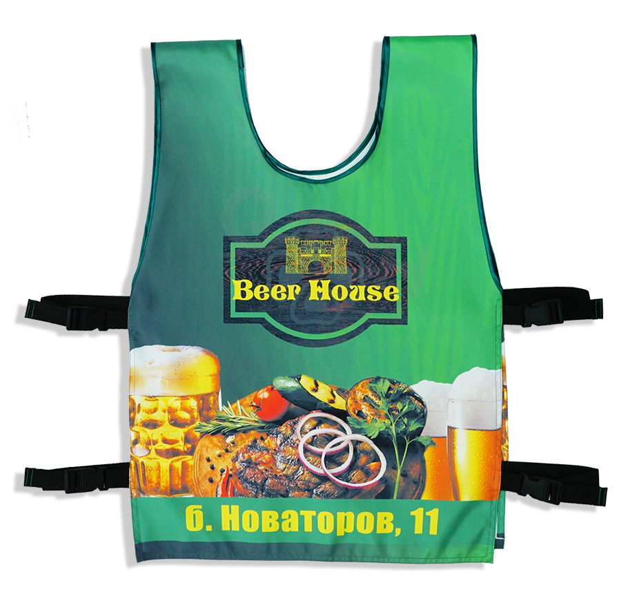 Промо накидка с полноцветной печатью логотипа и рекламы