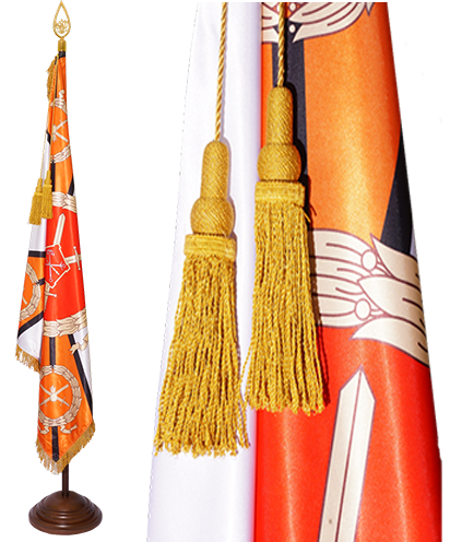 Напольный флаг руководителя с бахромой и кистями