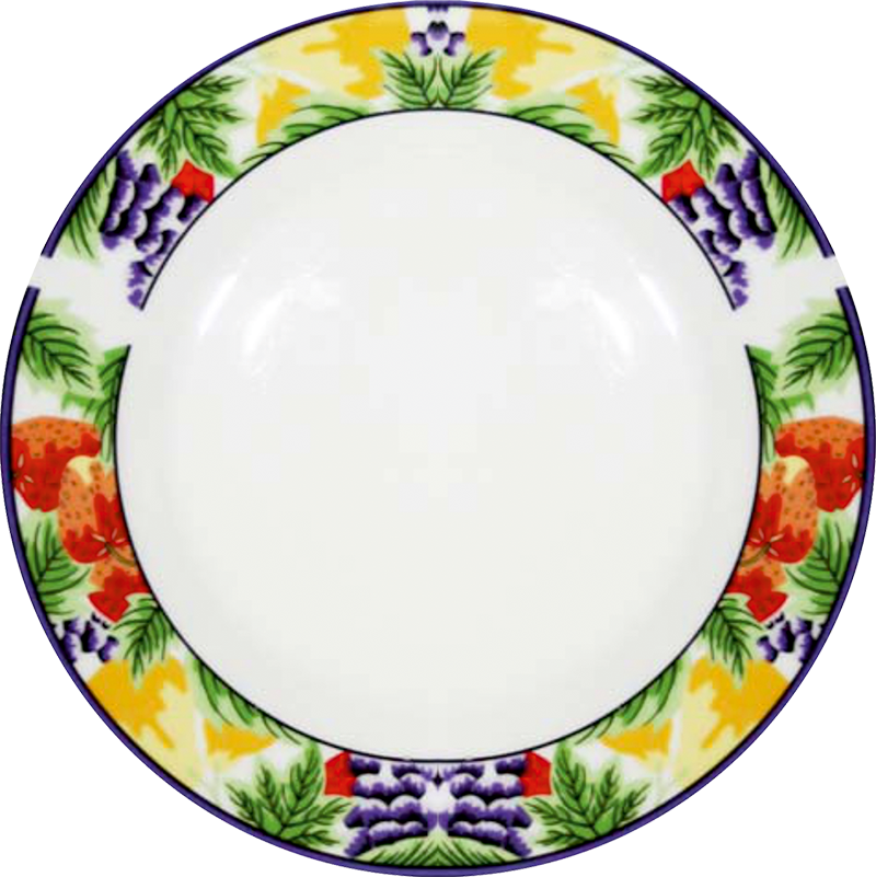 Тарелка под печать с орнаментом Ягоды.