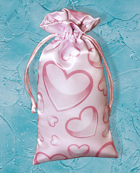 Мешочек с логотипом из слегка блестящей ткани