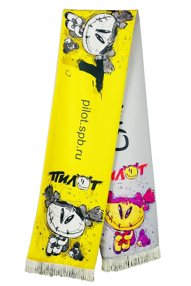 Флисовый, клубный шарф на заказ