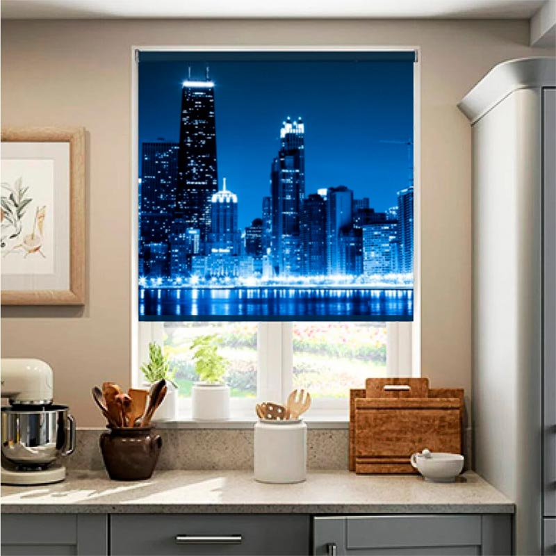 Рулонная штора с печатью фото.