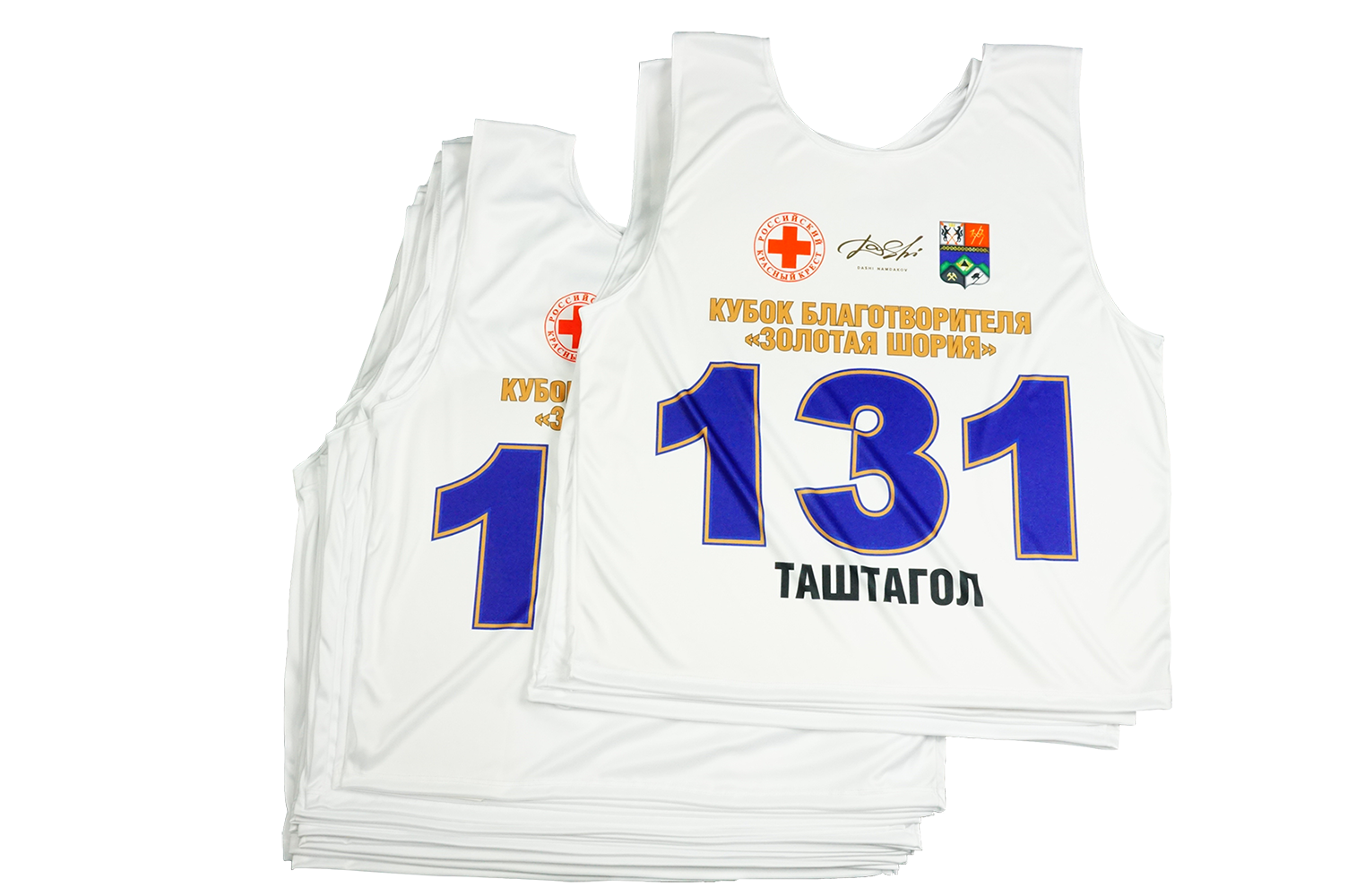 Стартовая майка-номер с нанесением логотипов