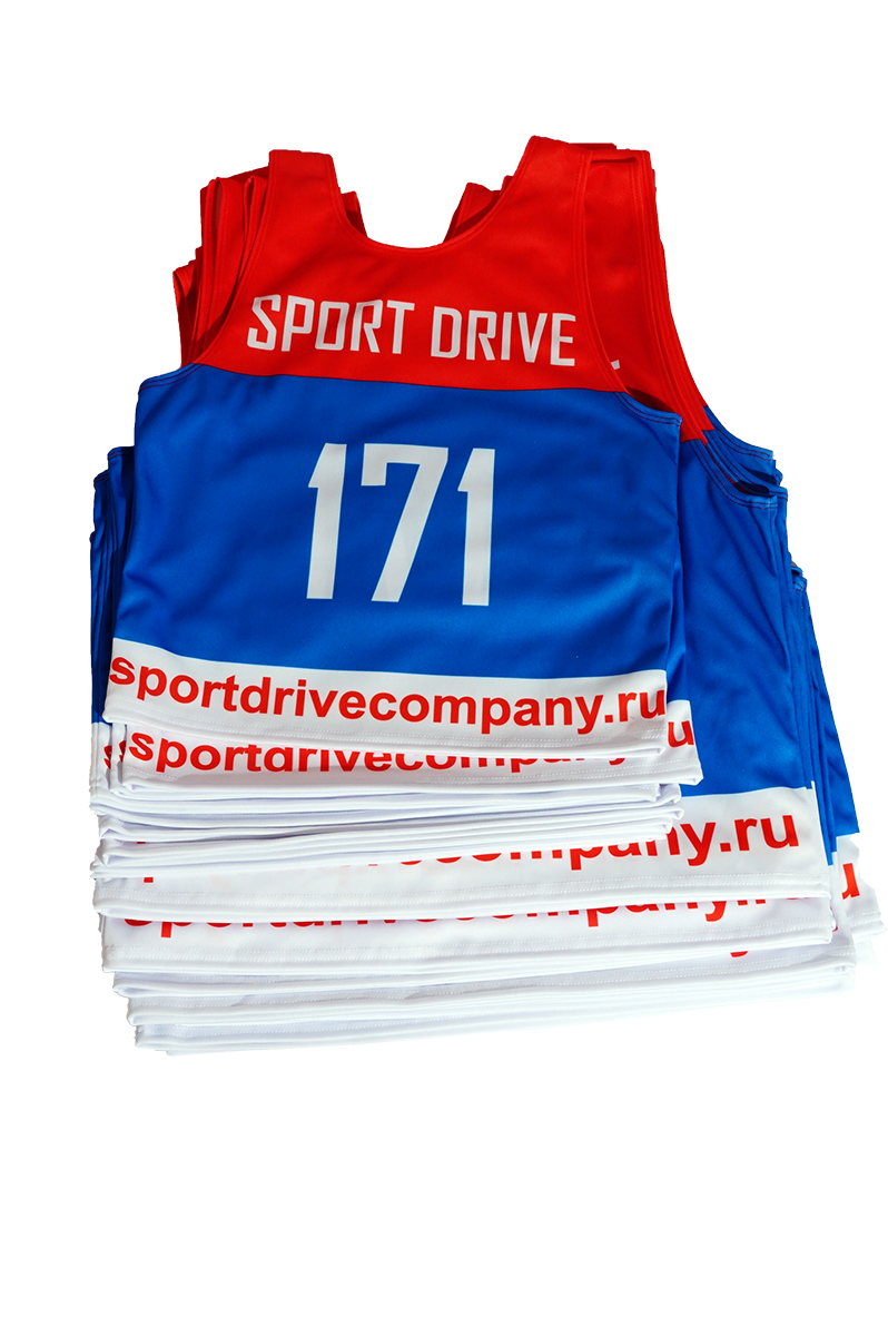 Комплект стартовых маек с нанесением номеров и логотипов