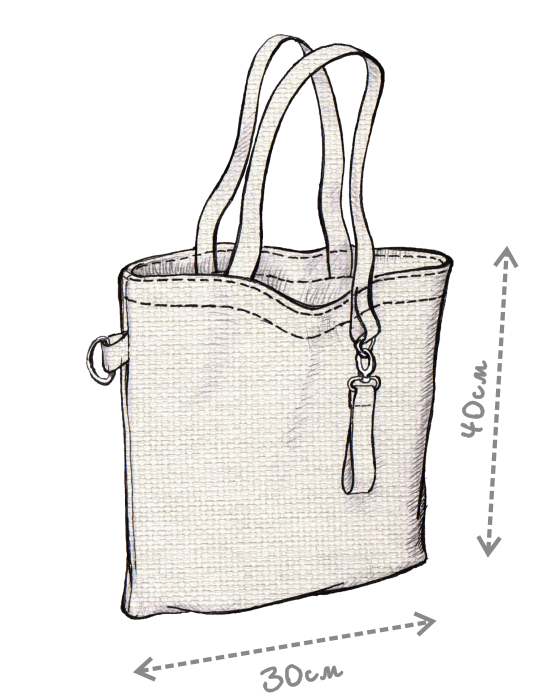 Рисунок покроя шоппера с ремувкой