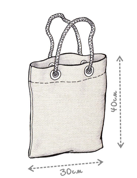 Рисунок покроя сумки шоппера Стиль
