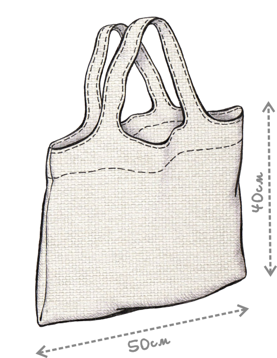 Рисунок покроя сумки Шоппинг