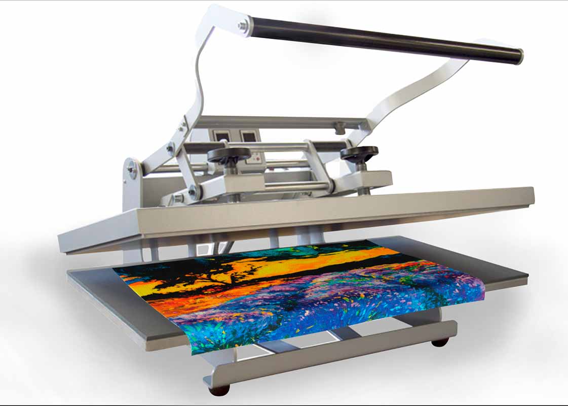 Плоский, ручной термо пресс для сублимационной печати по ткани