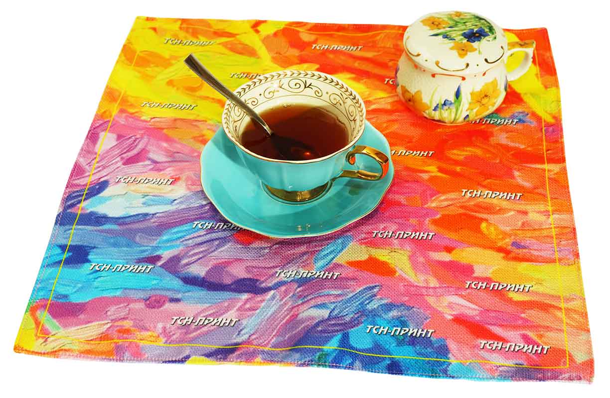 Образец салфетки с нанесением логотипа.