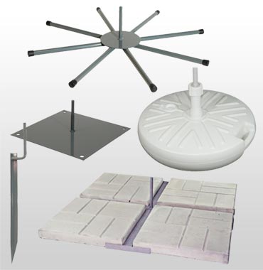 Основания и опоры для мобильных флагштоков