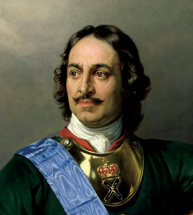 Шарф на шее Петра I